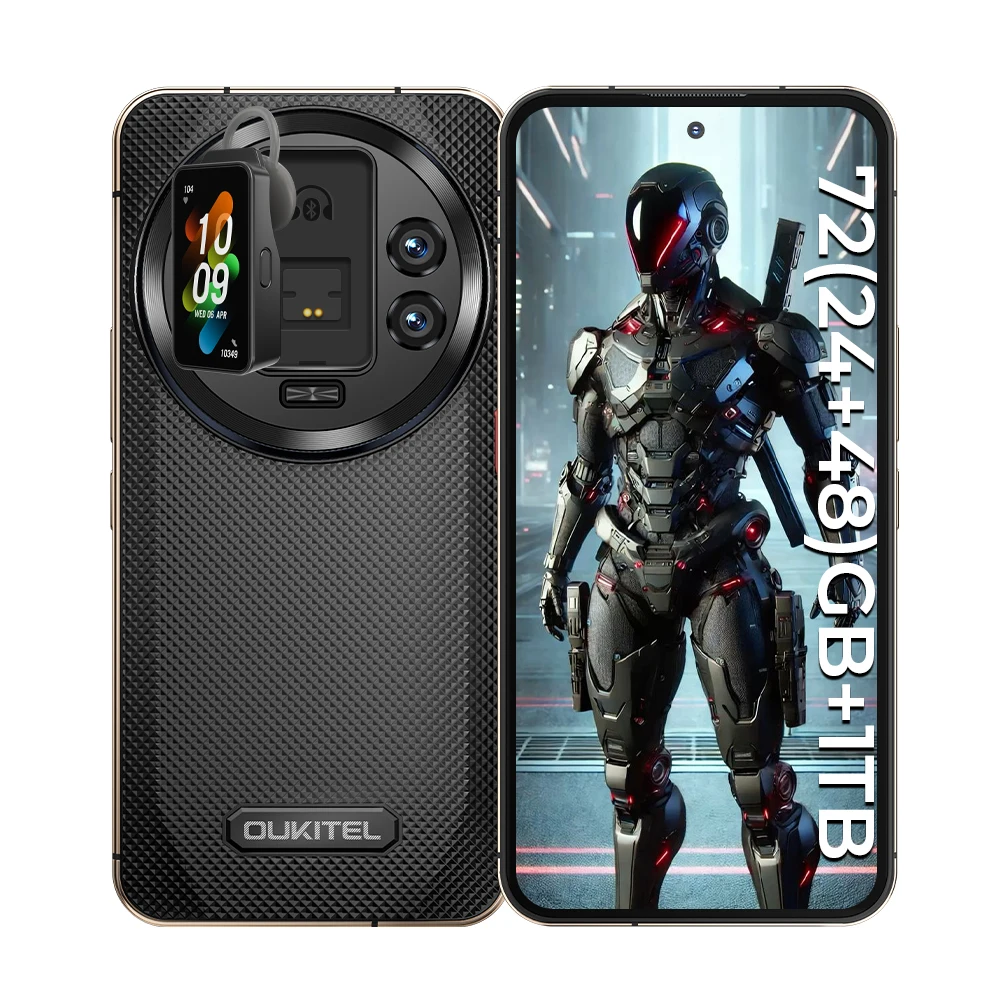 OUKITEL WP200 Pro 5G Rugged Smartphone – Modulares Outdoor-Handy mit abnehmbaren Earphone-Smartwatch, 72GB RAM + 1TB Speicher, MediaTek Dimensity 8200 – Bild 8