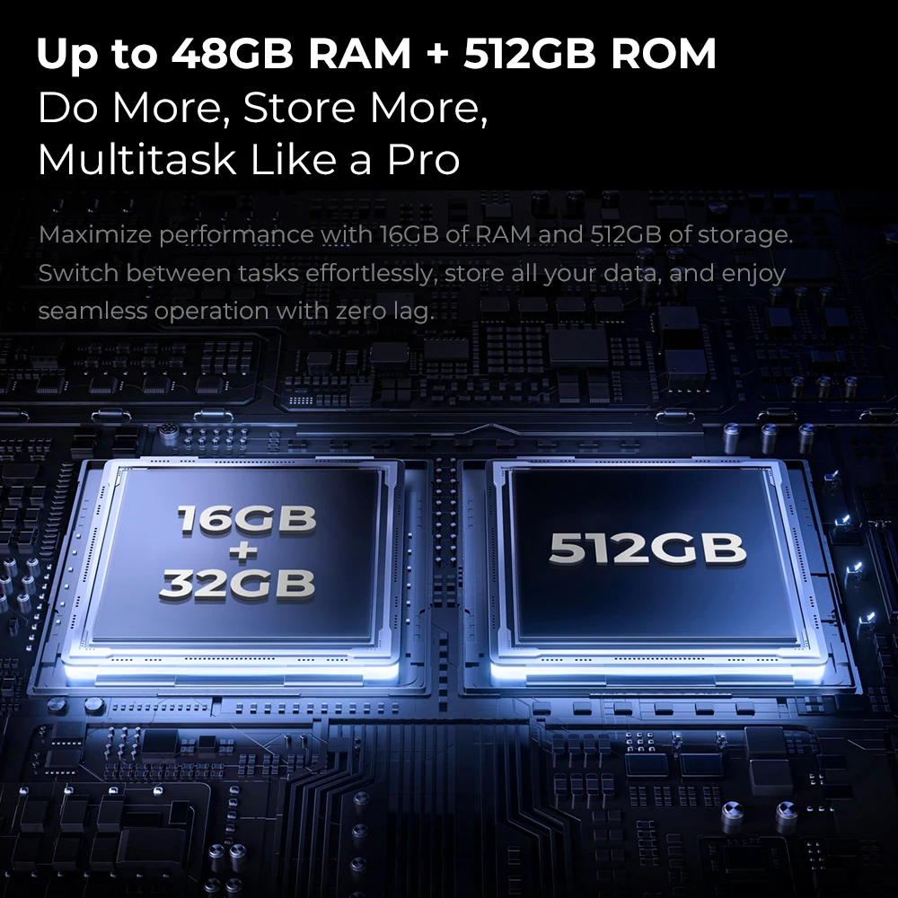 OUKITEL WP100 Titan Rugged Smartphone – 33.000mAh Akku, 66W Schnellladen, 200MP Kamera, integrierter Projektor & Camping-Licht – Bild 6