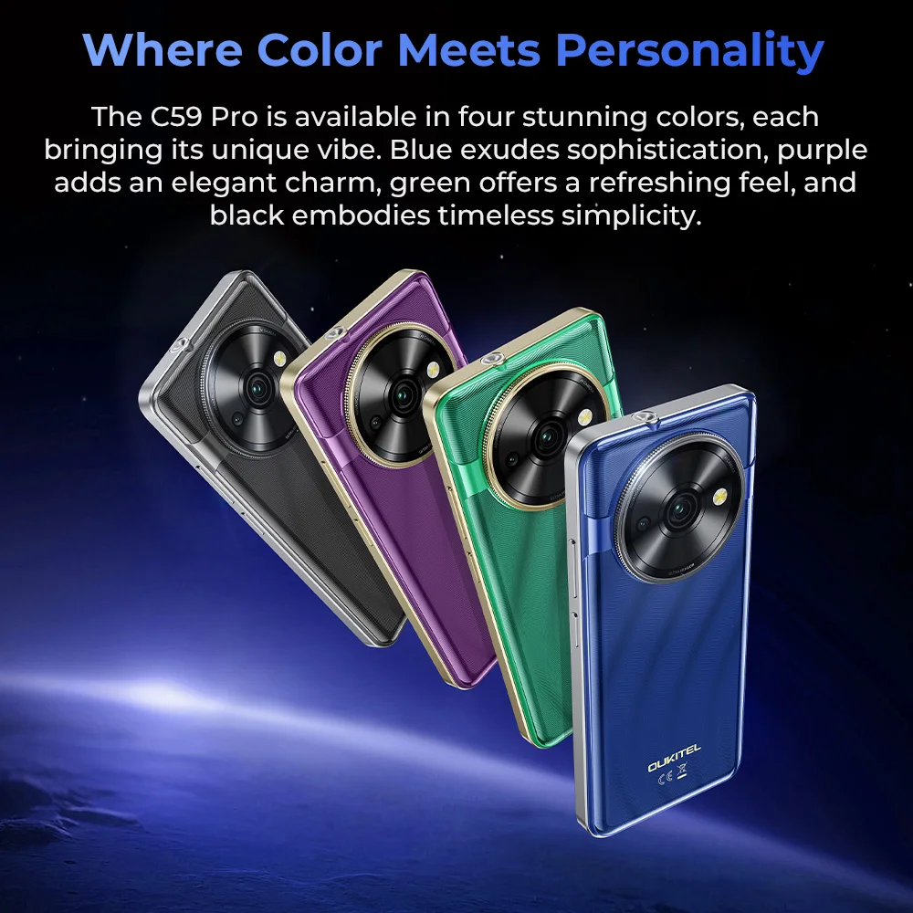 OUKITEL C59 Pro Smartphone – 10.000mAh Akku, 24GB RAM + 256GB Speicher, 6,88" HD Display (90Hz), Android 15, 36mm Power-Lautsprecher – Bild 5