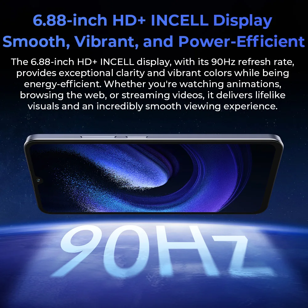 OUKITEL C59 Pro Smartphone – 10.000mAh Akku, 24GB RAM + 256GB Speicher, 6,88" HD Display (90Hz), Android 15, 36mm Power-Lautsprecher – Bild 3