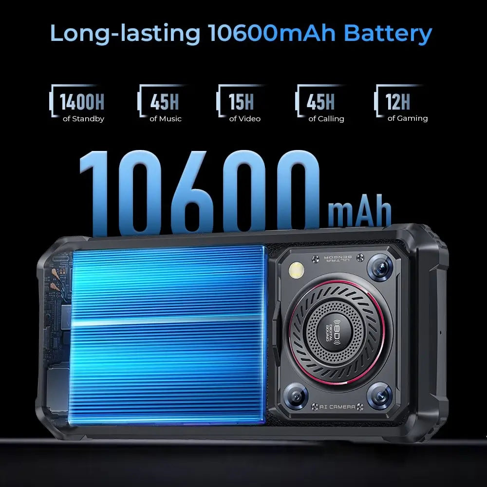 Oukitel WP36 Rugged-Smartphone 10600mAh Akku 8D Sound Triple-Kamera 16GB + 128GB – Bild 3