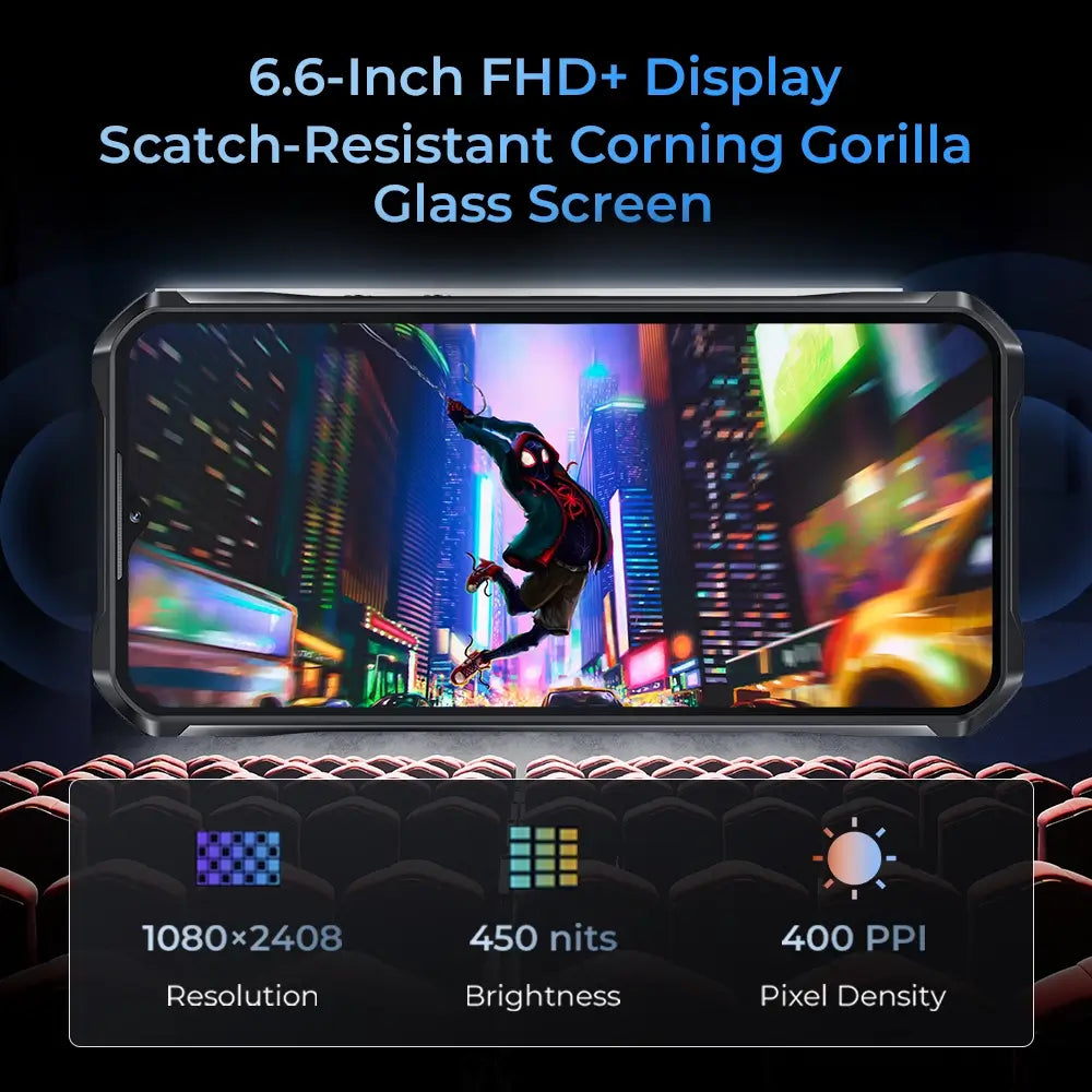 Oukitel WP33 Pro 5G Rugged Smartphone mit 136dB Lautsprecher 22000mAh Akku 6,6-Zoll FHD+ Bildschirm(24+256GB NFC) – Bild 7