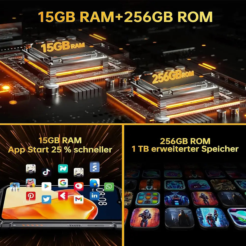 Oukitel WP28 6,52-Zoll 10600mAh Akku Android 13 Rugged Phone (15+256GB NFC) – Bild 8