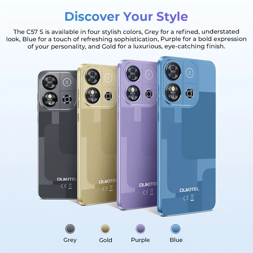 Oukitel C57s 4300mAh Akku 9,4mm Ultradünnes Gehäuse SmartPhone(8GB+128GB) – Bild 7