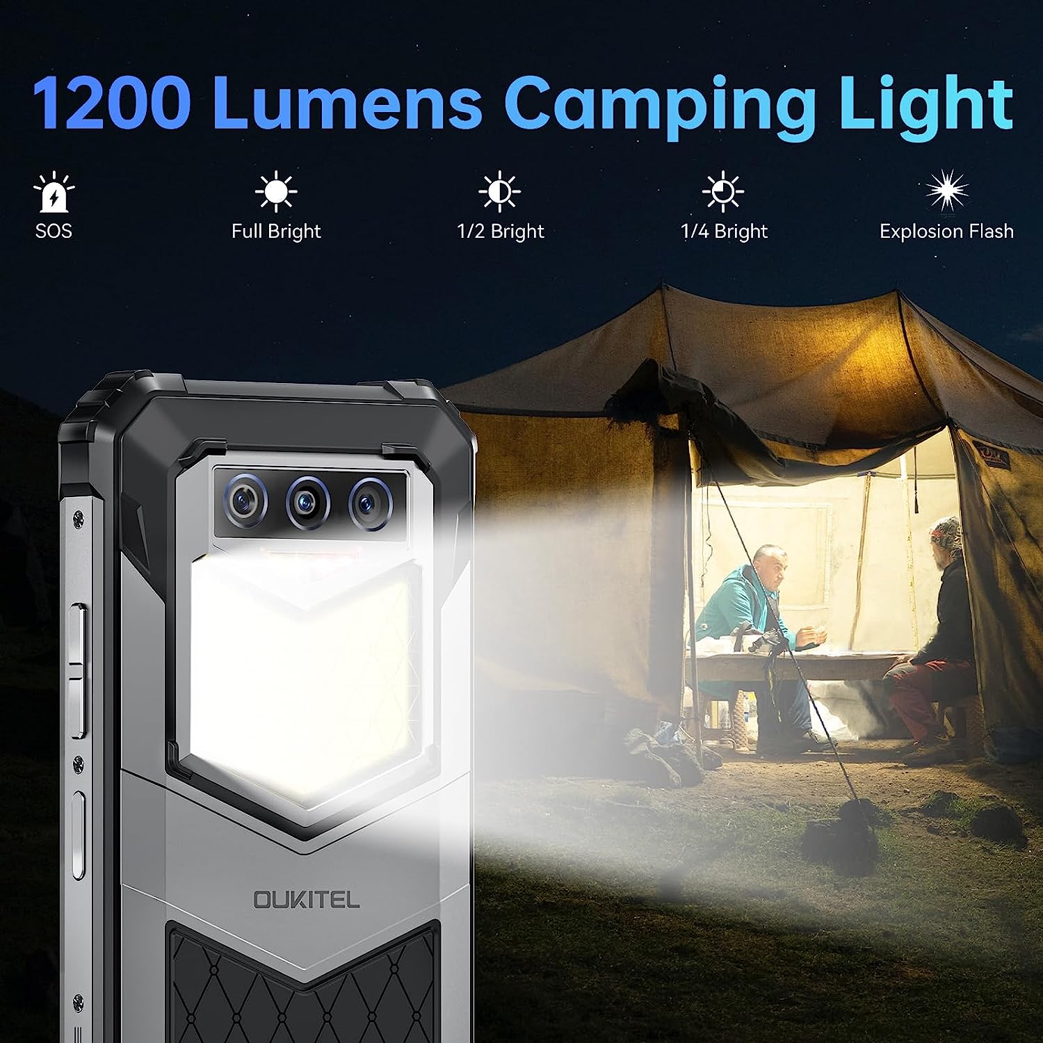 Oukitel WP26 10000mAh Akku 1200 LUM Super Camping Licht Outdoor Smartphone(16+256GB NFC) – Bild 3